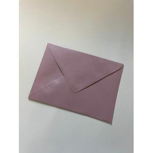 metallic roze enveloppen 13 x 18