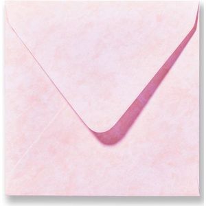 Envelop 12,5 x 14 cm Marmer Roze