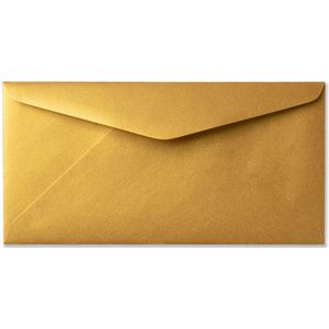 Envelop 11 x 22 cm Metallic Gold