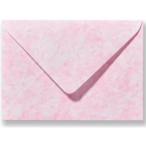 Envelop 12 x 18 cm Marmer Roze