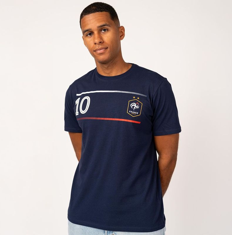 Frankrijk Kylian Mbappé stripe t-shirt Heren