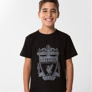 Liverpool FC Logo t-shirt zwart kids - Maat 164