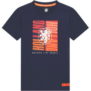 Nederlands Elftal T-Shirt Big Logo Navy Blue Kids - Maat 128