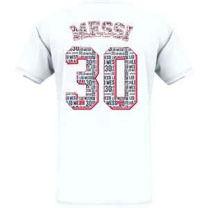 PSG Messi 'Eiffel' t-shirt Wit - Adults - Maat M