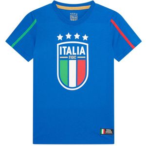 Italiaans Elftal - Big Logo T-Shirt - Blauw - Kinderen - Officiële Fanmerchandise