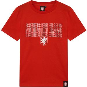 KNVB T-shirt Nothing like Oranje kids - Oranje - Maat 140