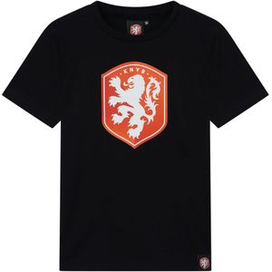 Nederlands elftal T-shirt big logo zwart kids - Maat 140