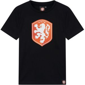 Nederlands elftal T-shirt big logo zwart kids - Maat 140