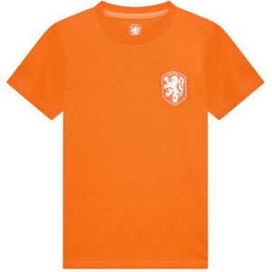 Nederlands elftal logo T-shirt oranje kids - Maat 140