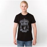 Liverpool FC Logo t-shirt zwart senior - Maat S