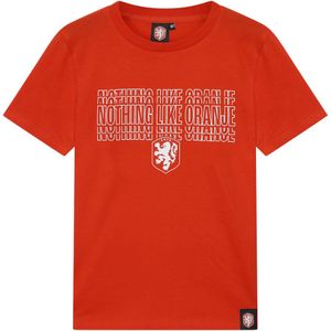 KNVB T-shirt Nothing like Oranje kids - Oranje - Maat 140