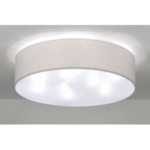 Grote witte plafondlamp van stof in 70 cm met diffuser