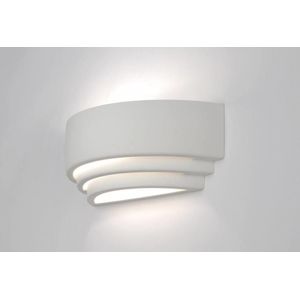 Grote halfronde wandlamp van keramiek