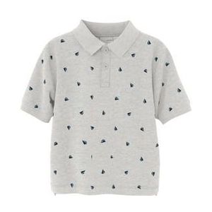 name it Poloshirt Nmmvolo Light Grijs Gemêleerd