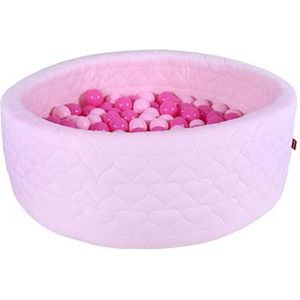 knorr toys Ballenbak soft Cosy heart rose inclusief 300 ballen pink