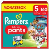 Pampers Baby-Dry Pants Paw Patrol, maat 5 Junior 12-17kg, maandbox (1 x 160 luiers)