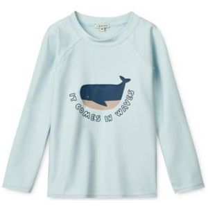 LIEWOOD Noah zwemshirt met lange mouwen in golven/puur hemelsblauw