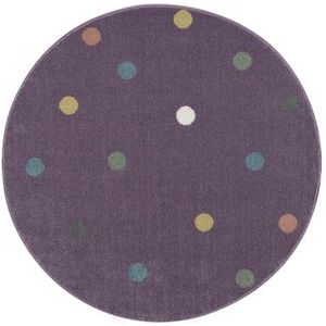 LIVONE Happy Rugs Wheel kindertapijt lila/multi rond