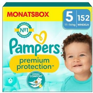 Pampers Premium Protection , maat 5 Junior , 11-16kg, maandbox (1x 152 luiers)