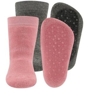 Ewers Stopper sok 2-pack grijs/oud roze