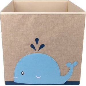 bieco Opbergdoos walvis, natuur 32 cm