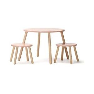 Kids Concept® tafel en twee krukjes, apricot