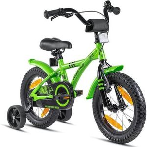 PROMETHEUS BICYCLES® Kinderfiets Hawk 14 inch groen-zwart