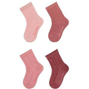 Sterntaler Sokken 4-pack structuur lichtroze