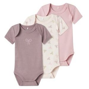 name it Barely Body met korte mouwen 3-pack Roze