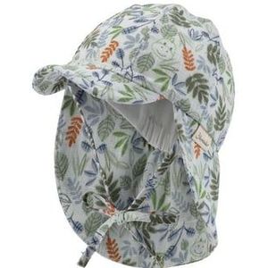 Sterntaler Peaked cap met nekbescherming Bladeren licht turkoois