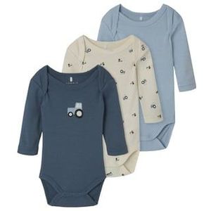 name it Body met lange mouwen 3-pack Jet Stream