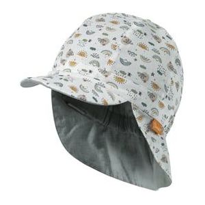 Sterntaler Omkeerbare peaked cap regenboog steengroen