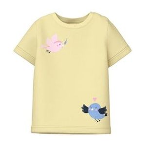 name it Yellow Shirt met lange mouwen Nbfvubie Pastel Two birds