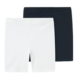 name it Radler shorts Nmfvivian 2-pack Donker Saffier/ B right White