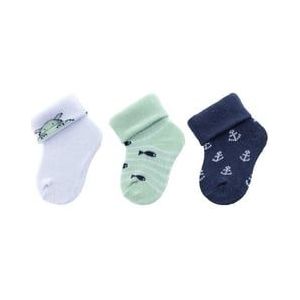 Sterntaler Eerste sokjes 3-pack Nijlpaard wit