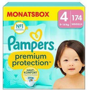 Pampers Premium Protection , maat 4 Maxi, 9-14kg, maandbox (1x 174 luiers)