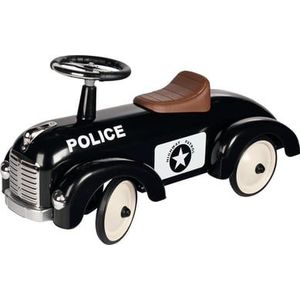 Goki Loopauto Politie Jongens 75 Cm Staal Zwart