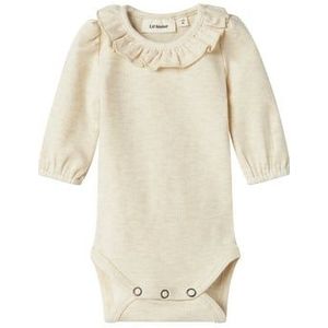 Lil'Atelier lange mouw body Nbfdarla Turtledove Melange