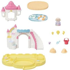 Sylvanian Families 5746 Baby Zandbak & Zwembad- inclusief 1 fluweelzachte bloemen hangoor konijn baby