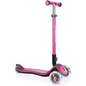 GLOBBER Step ELITE DELUXE LIGHTS met lichtwielen - roze