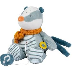 Nattou das Felix - Muziek Knuffel - 22 cm - Dusty blauw
