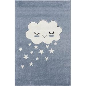 LIVONE Vloerkleed Kids love Rugs CLOUD blauw/wit