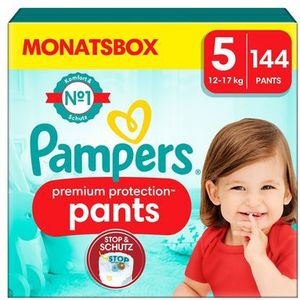 Pampers Premium Protection Pants, maat 5, 12-17kg, maandbox (1x 144 luiers)