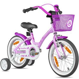 PROMETHEUS BICYCLES® kinderfiets 16 inch paars-wit