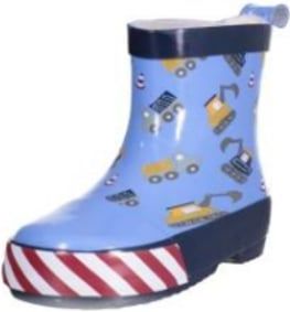 Playshoes Rubberen laars halve voorraad bouwplaats blauw
