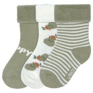 LÄSSIG Kinderbadstof sokken 3-pack Peer light kaki