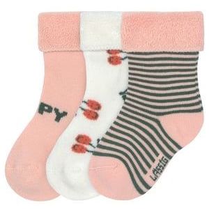 LÄSSIG Kinderbadstof sokken 3-pack Cherry Peach