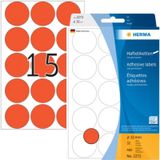 Herma 2272 Permanente papieretiket 32mm rond rood (2272) - Stickervellen - Origineel