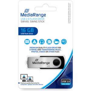 MediaRange USB flash drive 16GB zwart (MR910) - USB stick - Origineel