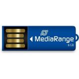 MediaRange - USB 2.0 Memory Stick - 8GB - Blauw - Nano Stick met Paperclipfunctie